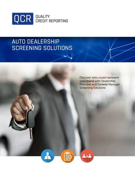 Quality Credit Reporting Auto Dealership Screening Brochure